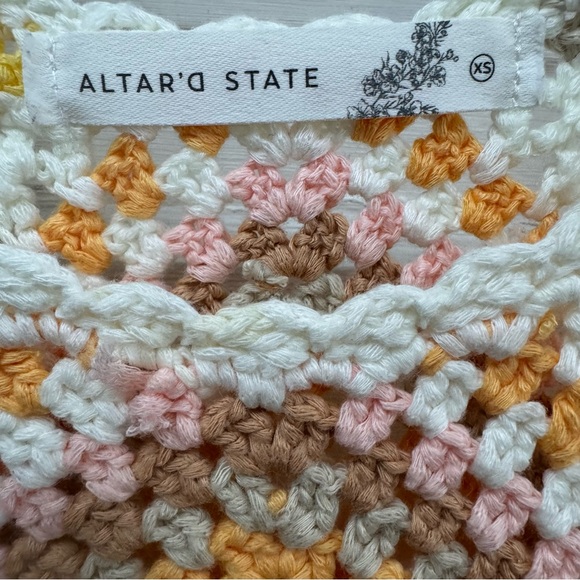 Altar’d State Crochet Granny Square Tank XS Boho Festival - Picture 4 of 8